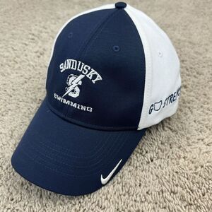Nike Golf‎ Hat Sandusky Streaks Swimming Logo L/XL Flex Blue White Swoosh Cap